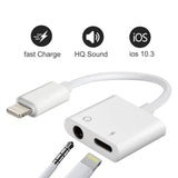 Load image into Gallery viewer, Bulk 2 in 1 Aux Headphone Jack Audio &amp; Charge Cable Adapter