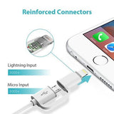 Load image into Gallery viewer, Bulk Quality 2-in-1 iPhone and Android Charging Cable, Durable USB Data Sync and Charging Cable