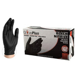 Load image into Gallery viewer, Bulk Black Disposable Nitrile Gloves, Powder Free, Textured Disposable 1000 Gloves Case