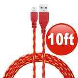 Load image into Gallery viewer, Bulk 10 Feet Eco Friendly Braided Nylon Fiber USB Charge and Sync Cables