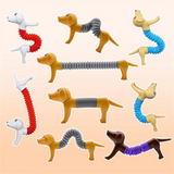 Load image into Gallery viewer, Bulk Fidget Stress Relieve Toys Pop Tubes Dog Sensory Toy