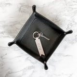 Load image into Gallery viewer, Black Leather Valet Tray