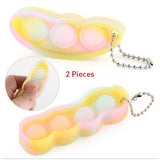 Load image into Gallery viewer, Bulk Mini Push Pop Bubble Fidget Key Chain Toy for Adults and Kids