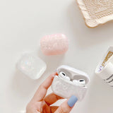 Load image into Gallery viewer, Bulk Airpod Pro &amp; Airpod 1/2 Crystal Case Cover White And Pink Crystal