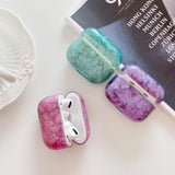 Load image into Gallery viewer, Bulk Airpod Pro &amp; Airpod 1/2 Marble Case Cover Purple, Green, Pink Marble