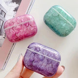 Load image into Gallery viewer, Bulk Airpod Pro &amp; Airpod 1/2 Marble Case Cover Purple, Green, Pink Marble