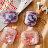 Load image into Gallery viewer, Bulk Airpod Pro &amp; Airpod 1/2 Unicorn Glitter Case Cover Red, Purple