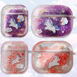 Load image into Gallery viewer, Bulk Airpod Pro &amp; Airpod 1/2 Unicorn Glitter Case Cover Red, Purple