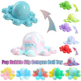 Load image into Gallery viewer, Bulk Pop Bubble It Flip Octopus Doll Pendent Keychain Silicone Stress Reliever