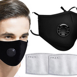 Load image into Gallery viewer, Bulk Fashion PM2.5 Filter Face Mask With Extra Carbon Filter Respirator Mask