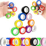 Load image into Gallery viewer, Bulk Cheap Magnetic Rings Fidget Toys, Wholesale Fidget Spinner Rings for Relief - All Colors