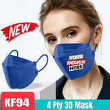 Load image into Gallery viewer, Custom KF94 Disposable Face Masks, Logo Printed Medical Face Mask 4 Ply - All Colors