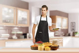 Load image into Gallery viewer, Custom Chef Aprons With 2 Front Full Body Pockets Kitchen Aprons for Men and Women