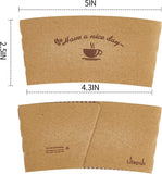 Load image into Gallery viewer, Custom Coffee Sleeves, Logo Design Printed Food Grade Corrugated Paper Recyclable