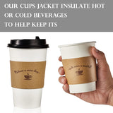 Load image into Gallery viewer, Custom Coffee Sleeves, Logo Design Printed Food Grade Corrugated Paper Recyclable