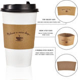 Load image into Gallery viewer, Custom Coffee Sleeves, Logo Design Printed Food Grade Corrugated Paper Recyclable