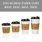 Load image into Gallery viewer, Custom Coffee Sleeves, Logo Design Printed Food Grade Corrugated Paper Recyclable