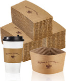 Load image into Gallery viewer, Custom Coffee Sleeves, Logo Design Printed Food Grade Corrugated Paper Recyclable