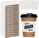 Load image into Gallery viewer, Custom Coffee Sleeves, Logo Design Printed Food Grade Corrugated Paper Recyclable