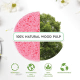 Load image into Gallery viewer, Custom Logo Natural Cosmetic Spa Sponges for Facial Cleansing, Exfoliating Magic Sponges - Round