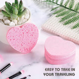 Load image into Gallery viewer, Custom Logo Natural Cosmetic Spa Sponges for Facial Cleansing, Exfoliating Magic Sponges - Heart