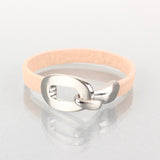 Load image into Gallery viewer, Blush leather bracelet with gold clasp