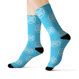 Load image into Gallery viewer, Custom Full Designed Cotton Socks, Logo Knitted Crew Socks Promotional Custom Full Color Designed Socks