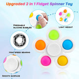 Load image into Gallery viewer, Bulk Wholesale Pop Fidget Spinners, Push Bubble Fidget Spinner, Dimple Fidget Toys